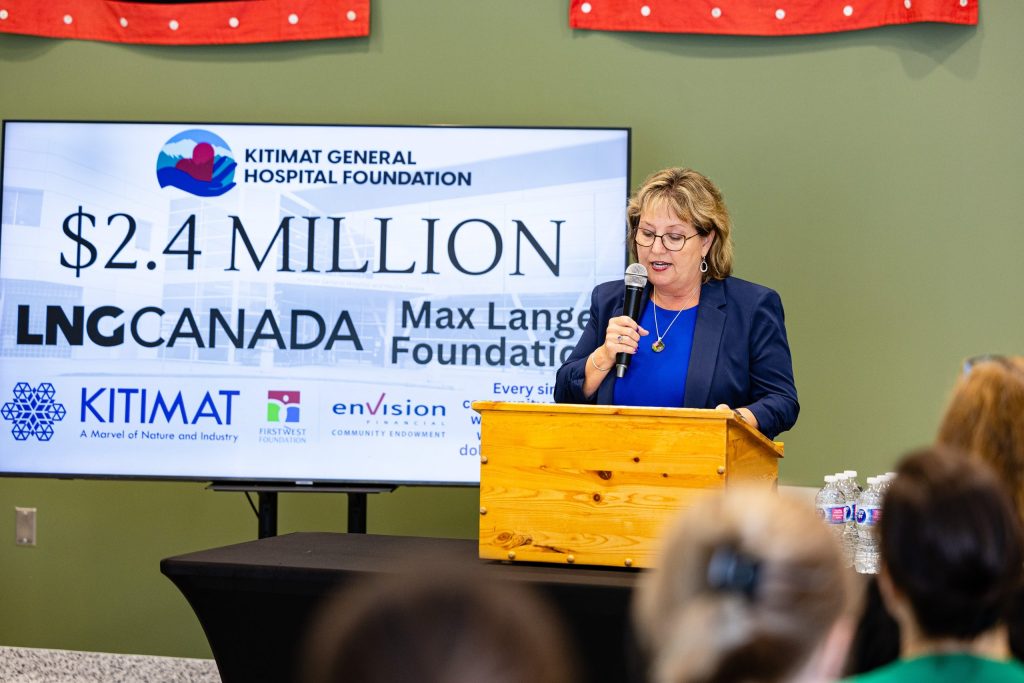 Announcement of the $2.4 million CT scanner campaign at Kitimat General Hospital