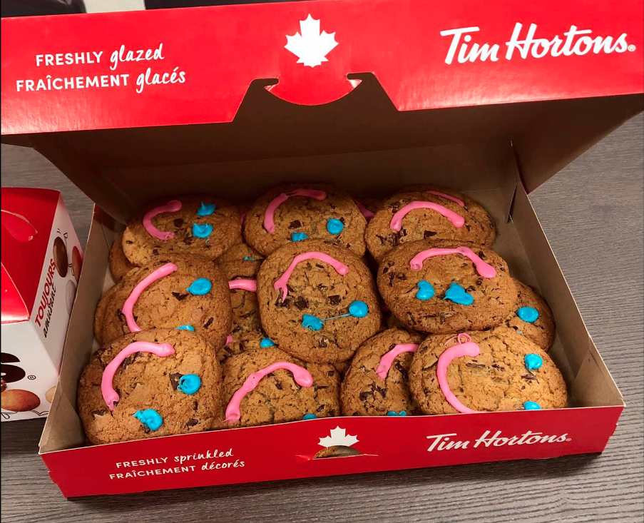A box of Tim Hortons Smile Cookies